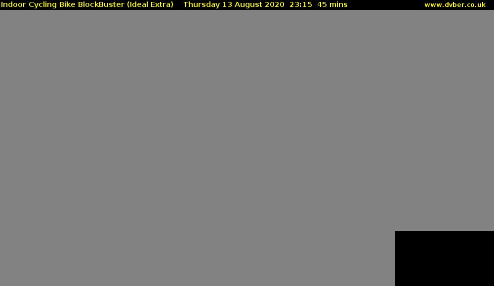 Indoor Cycling Bike BlockBuster (Ideal Extra) Thursday 13 August 2020 23:15 - 00:00