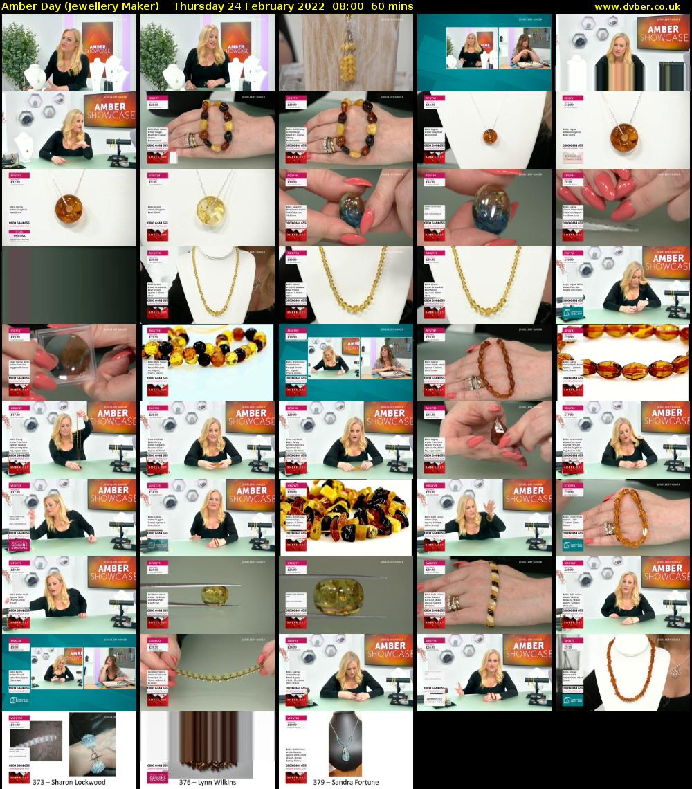 Amber Day (Jewellery Maker) Thursday 24 February 2022 08:00 - 09:00