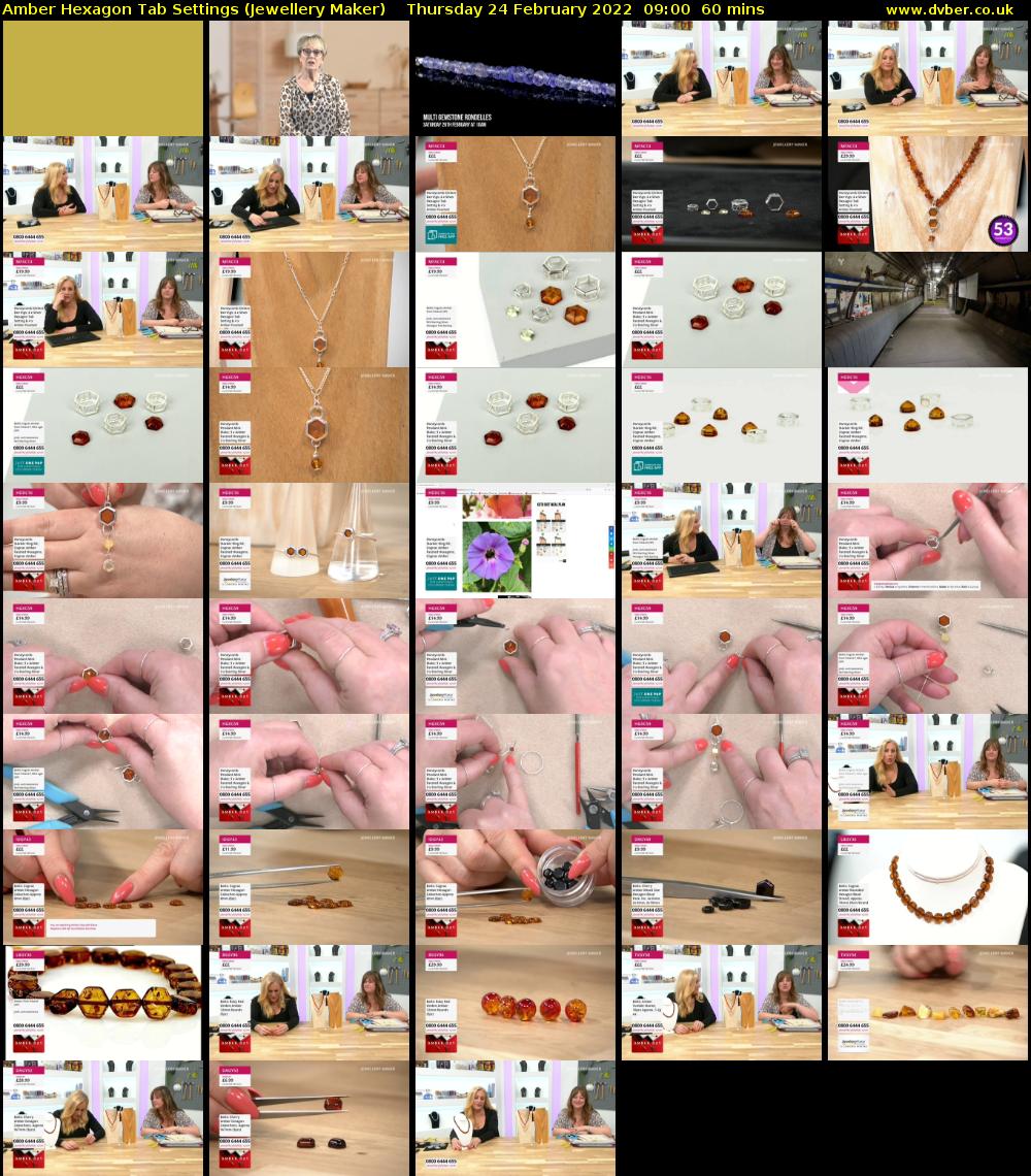 Amber Hexagon Tab Settings (Jewellery Maker) Thursday 24 February 2022 09:00 - 10:00