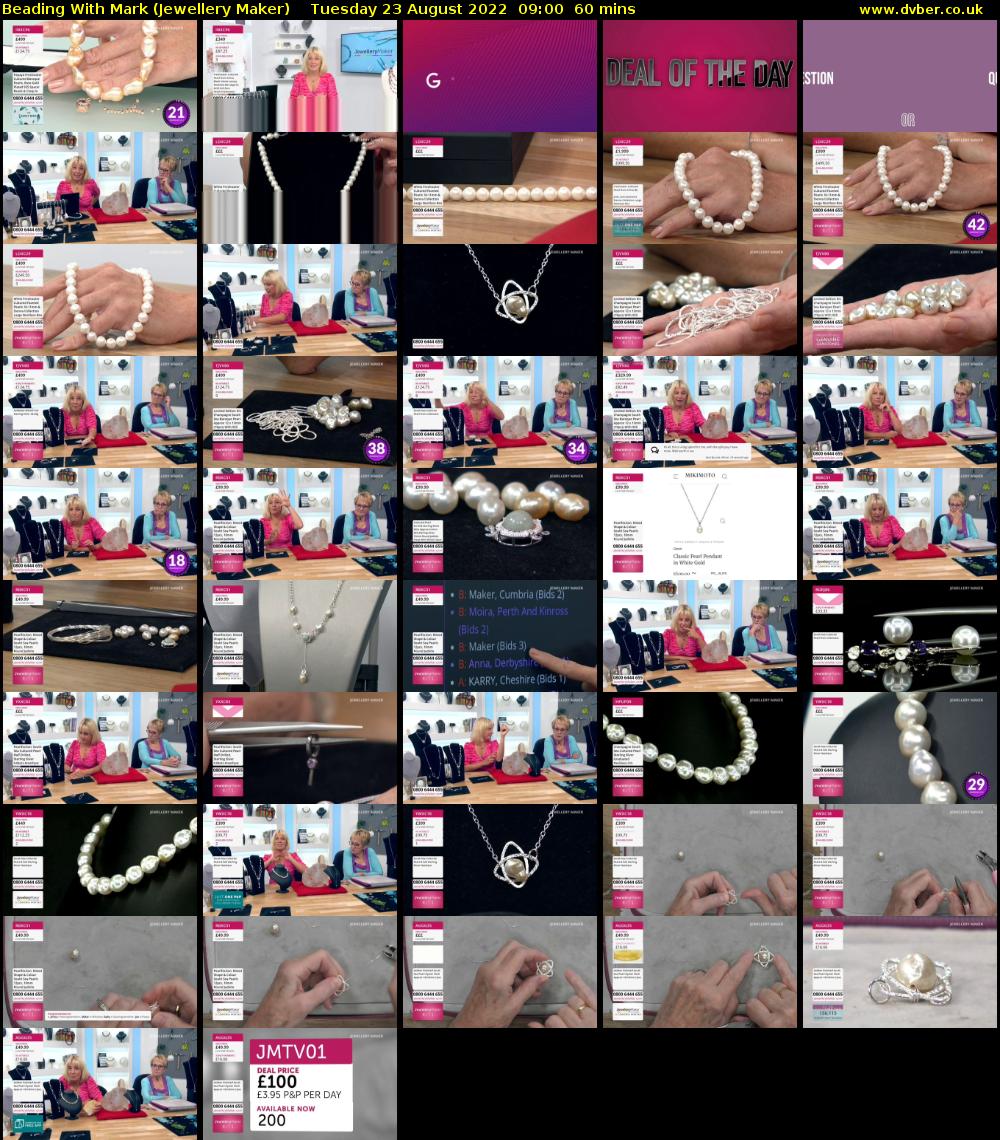 Beading with Mark (Jewellery Maker) Tuesday 23 August 2022 09:00 - 10:00