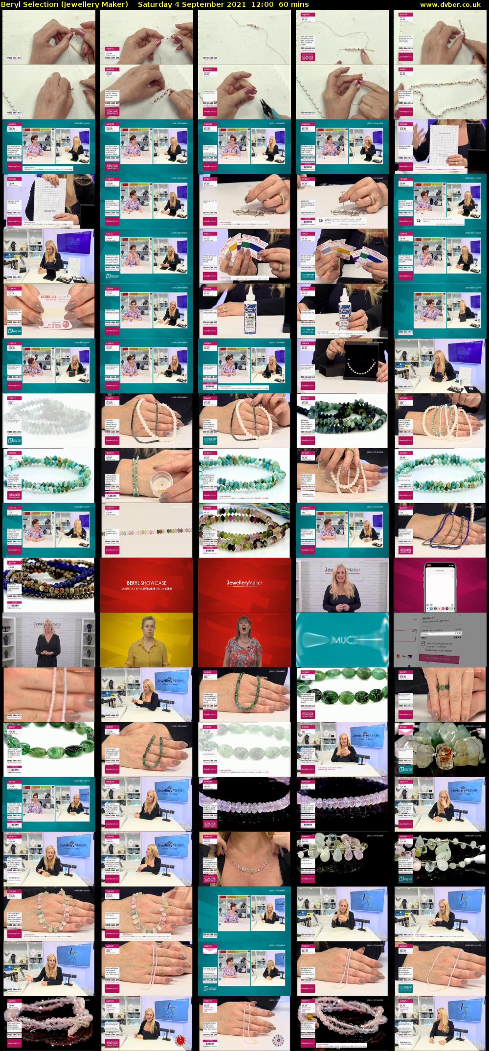 Beryl Selection (Jewellery Maker) Saturday 4 September 2021 12:00 - 13:00