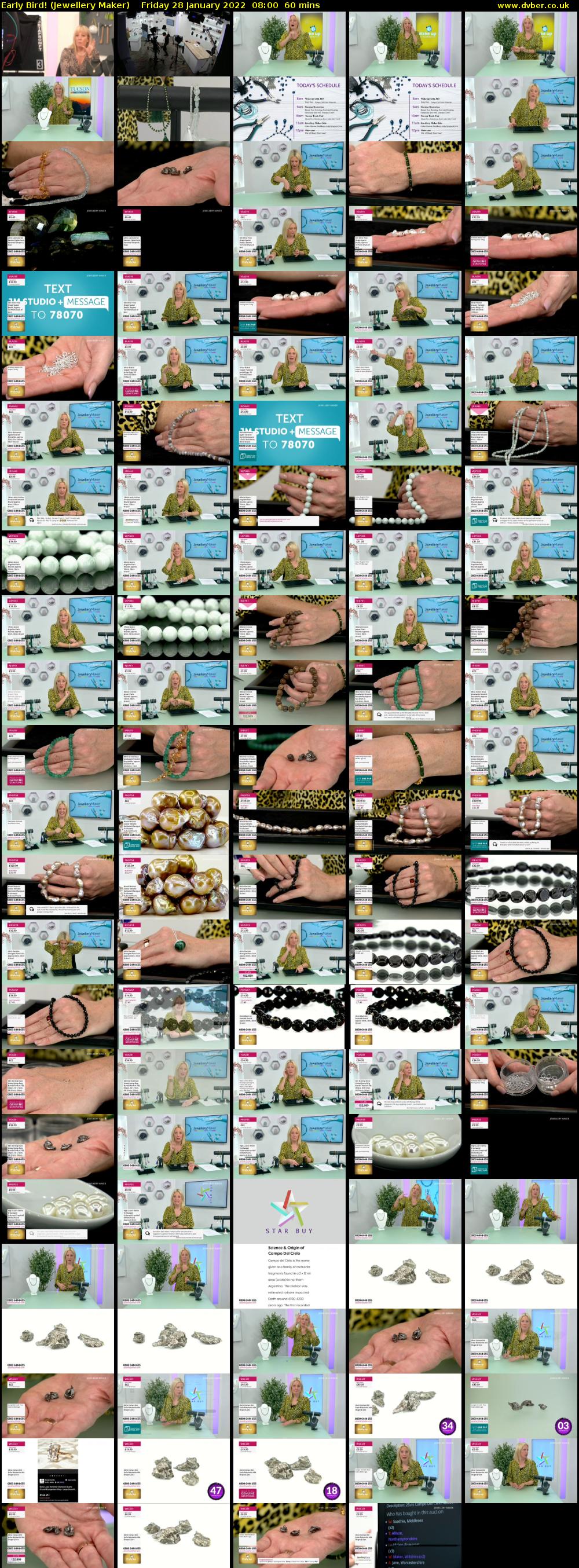 Early Bird! (Jewellery Maker) Friday 28 January 2022 08:00 - 09:00