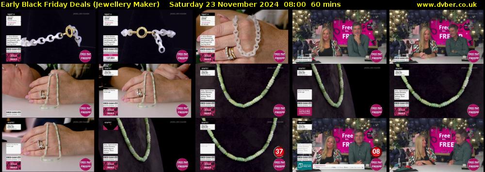 Early Black Friday Deals (Jewellery Maker) Saturday 23 November 2024 08:00 - 09:00