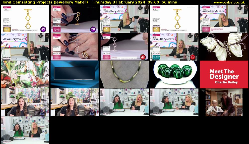 Floral Gemsetting Projects (Jewellery Maker) Thursday 8 February 2024 09:00 - 10:00