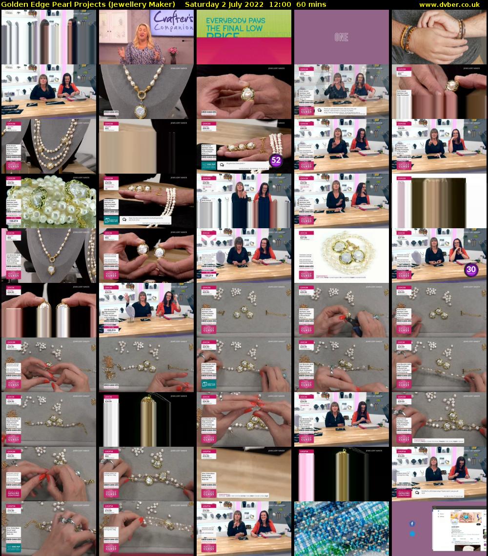 Golden Edge Pearl Projects (Jewellery Maker) Saturday 2 July 2022 12:00 - 13:00