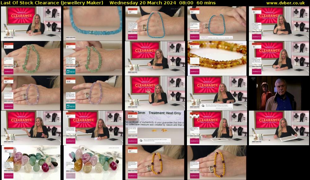 Last Of Stock Clearance (Jewellery Maker) Wednesday 20 March 2024 08:00 - 09:00