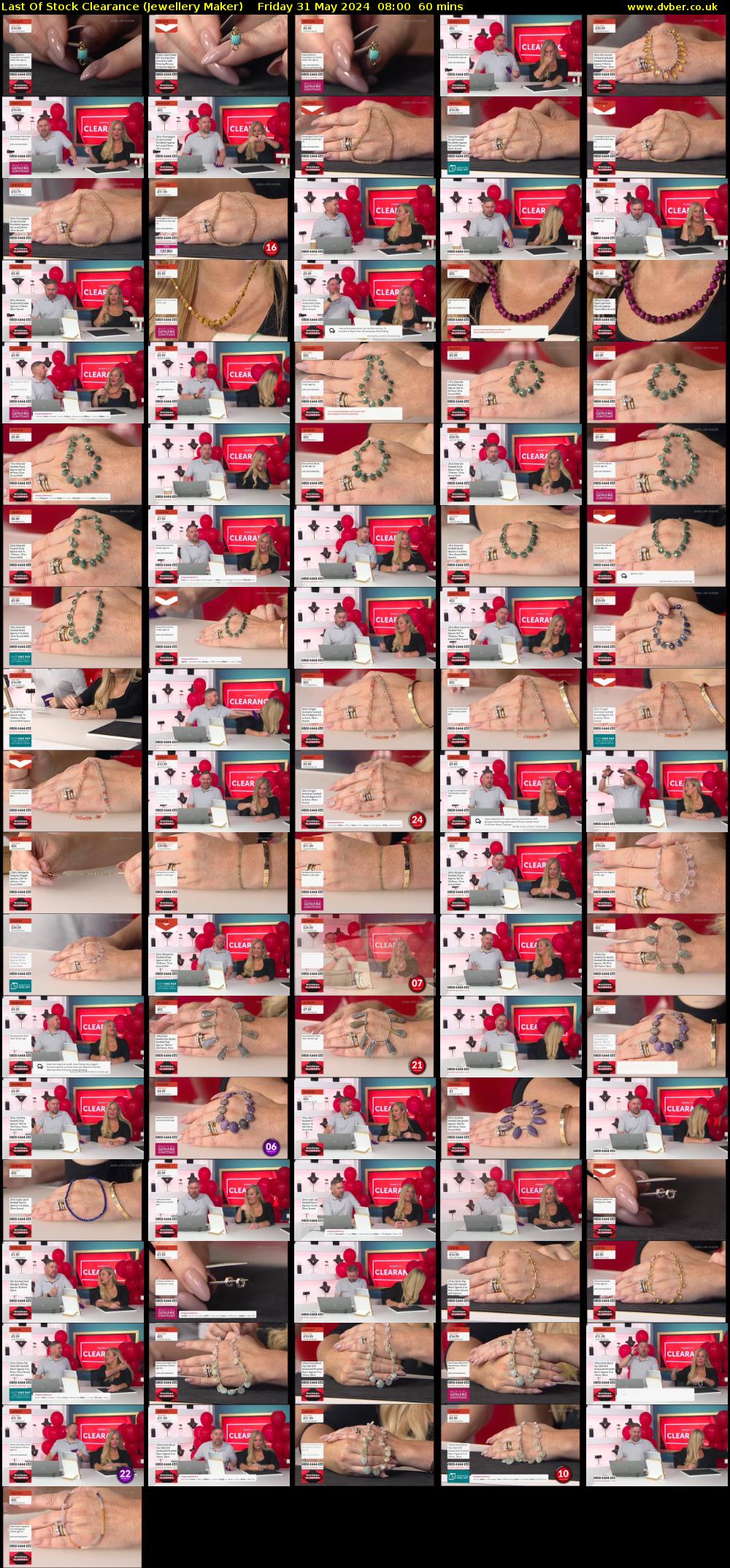 Last Of Stock Clearance (Jewellery Maker) Friday 31 May 2024 08:00 - 09:00