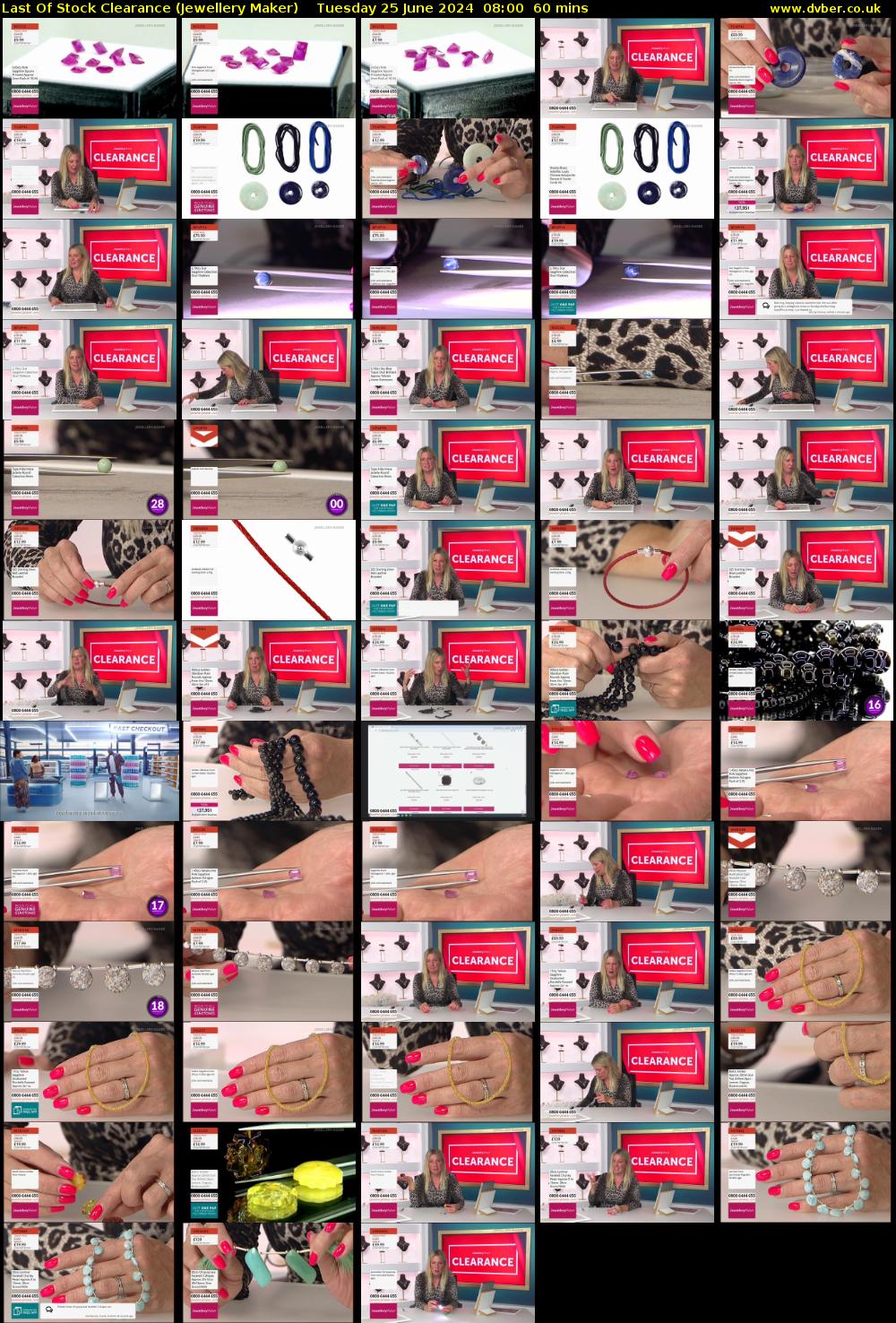 Last Of Stock Clearance (Jewellery Maker) Tuesday 25 June 2024 08:00 - 09:00