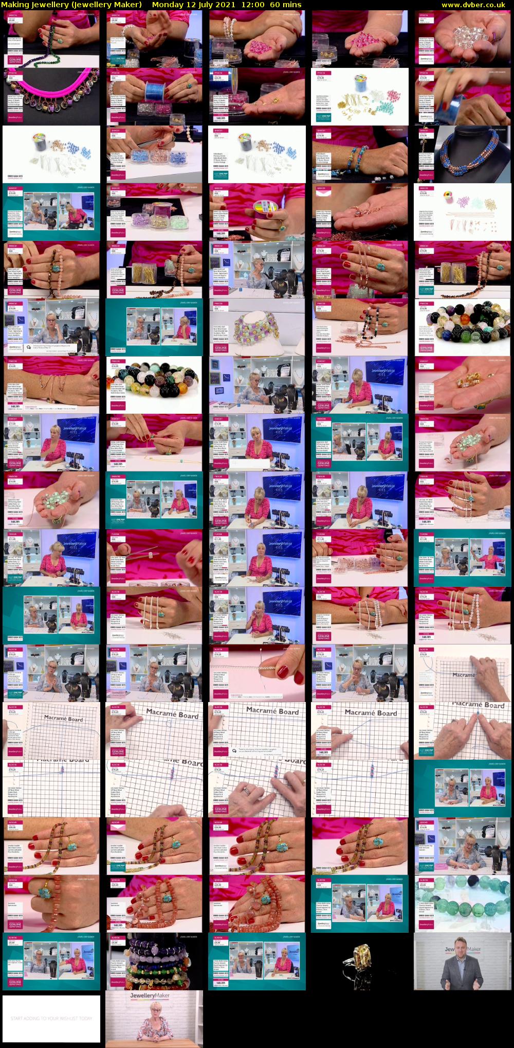 Making Jewellery (Jewellery Maker) Monday 12 July 2021 12:00 - 13:00