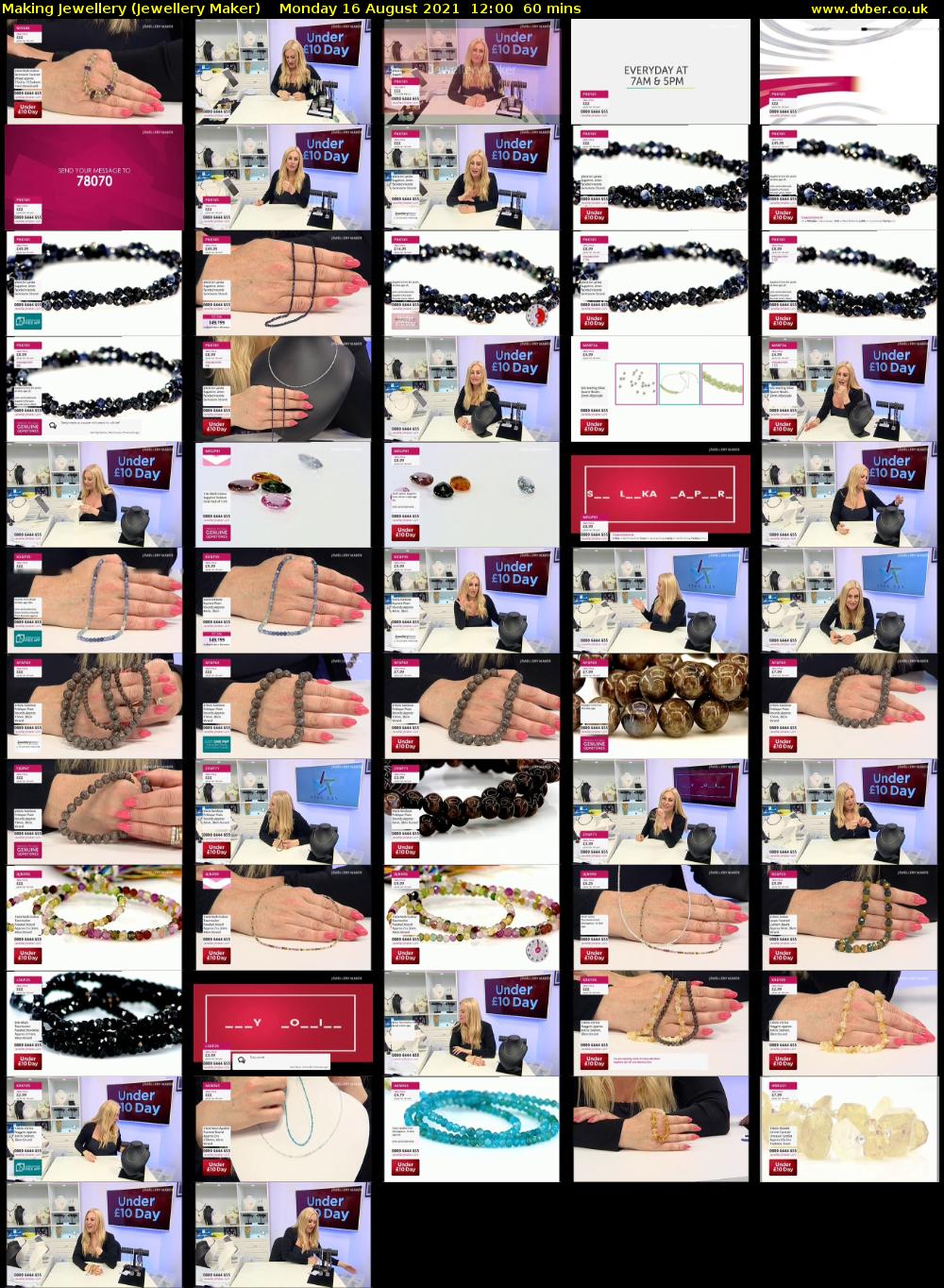 Making Jewellery (Jewellery Maker) Monday 16 August 2021 12:00 - 13:00