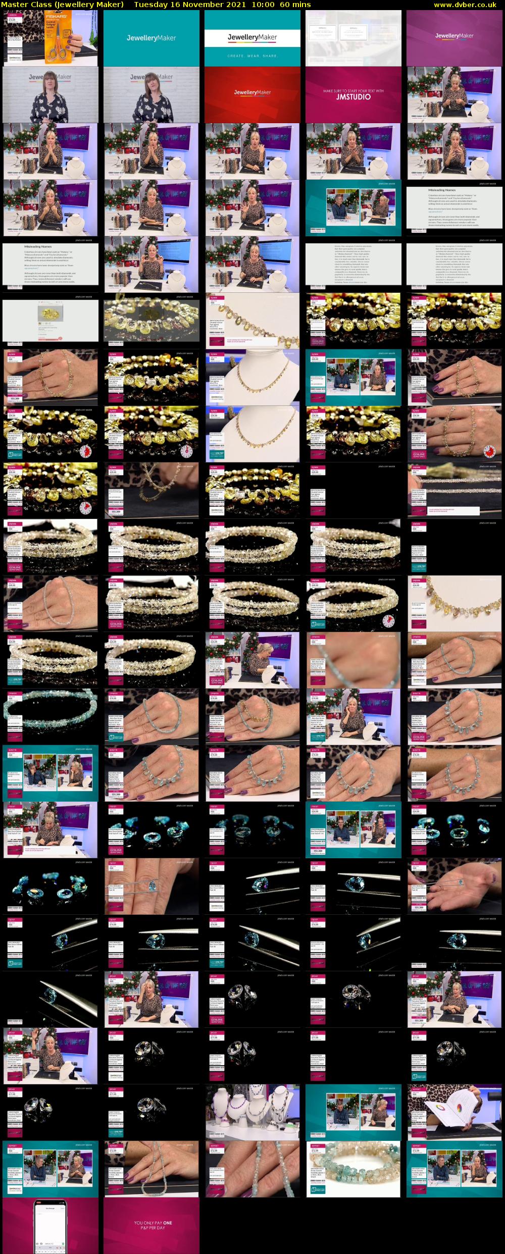 Master Class (Jewellery Maker) Tuesday 16 November 2021 10:00 - 11:00