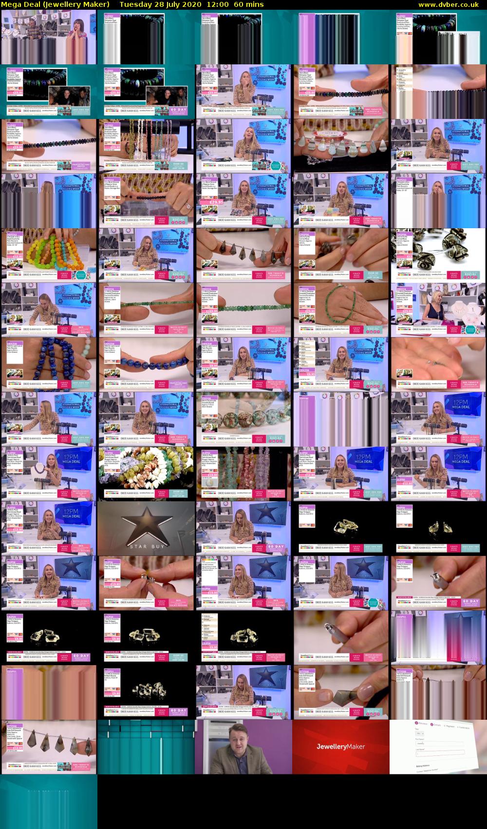 Mega Deal (Jewellery Maker) Tuesday 28 July 2020 12:00 - 13:00