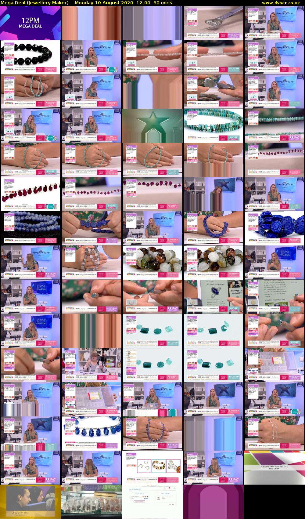 Mega Deal (Jewellery Maker) Monday 10 August 2020 12:00 - 13:00
