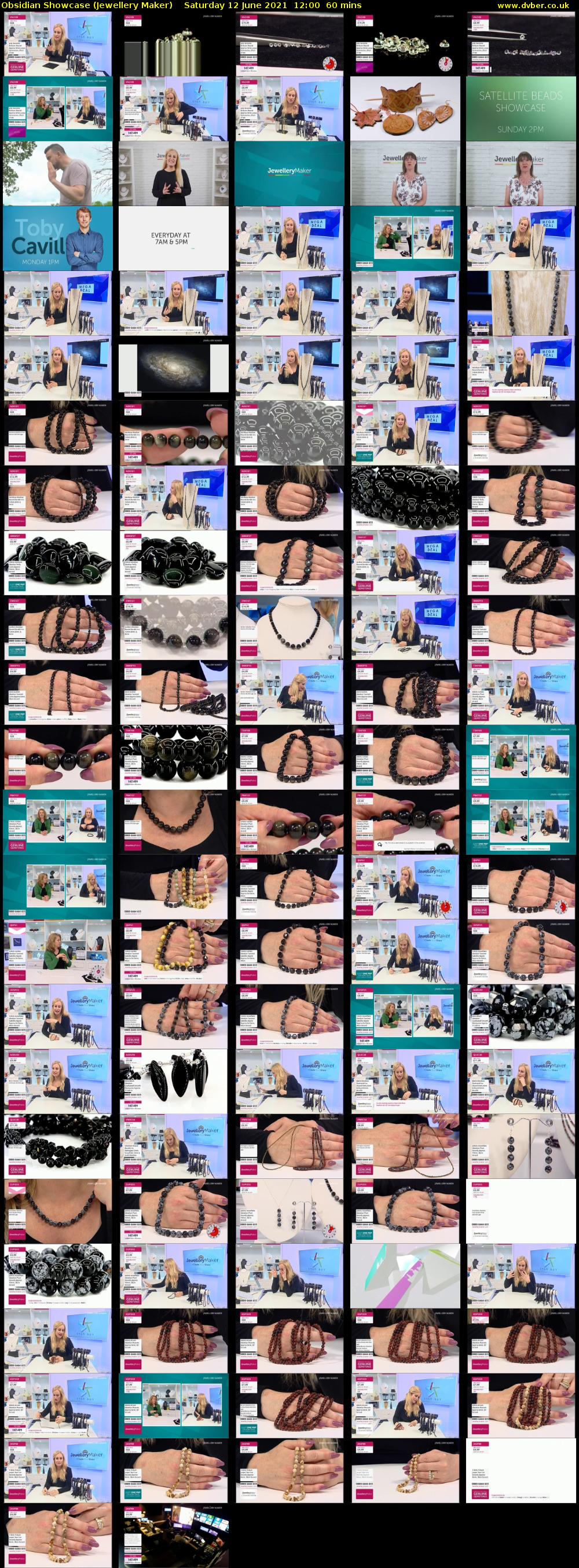 Obsidian Showcase (Jewellery Maker) Saturday 12 June 2021 12:00 - 13:00