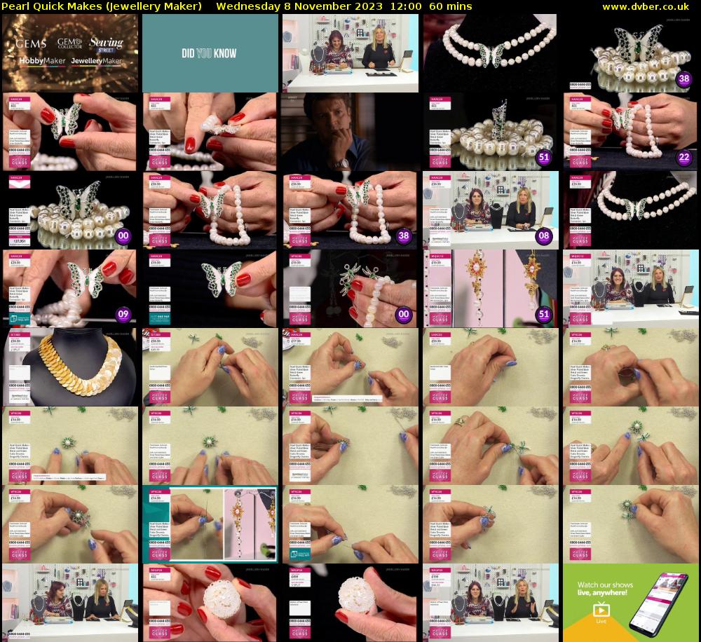 Pearl Quick Makes (Jewellery Maker) Wednesday 8 November 2023 12:00 - 13:00
