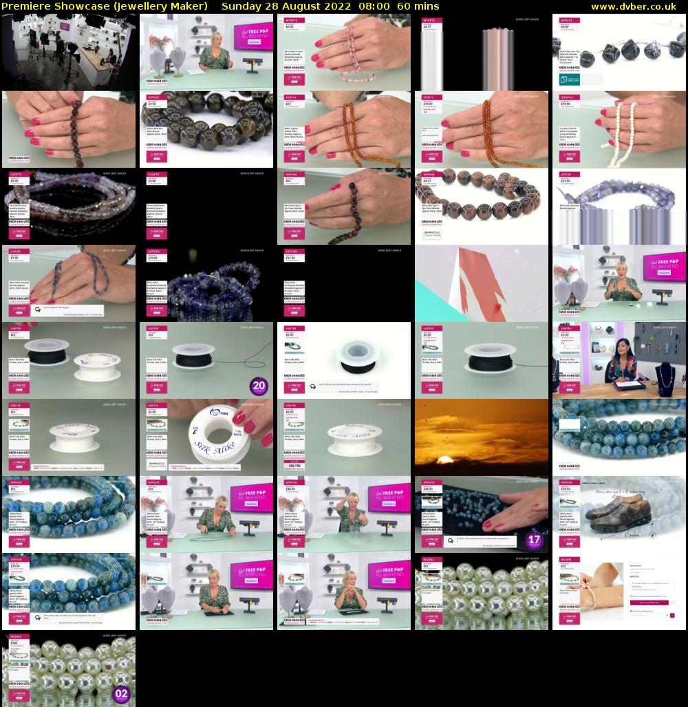 Premiere Showcase (Jewellery Maker) Sunday 28 August 2022 08:00 - 09:00