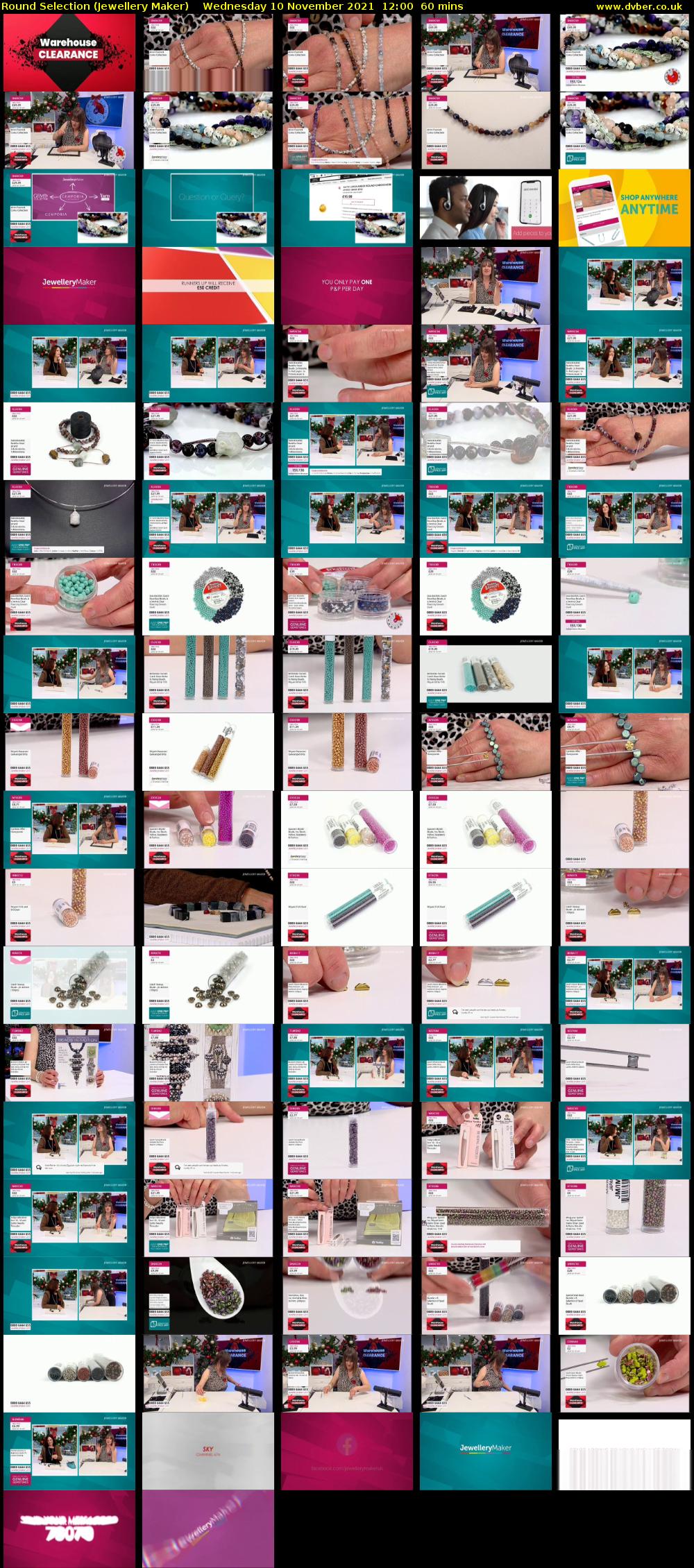 Round Selection (Jewellery Maker) Wednesday 10 November 2021 12:00 - 13:00