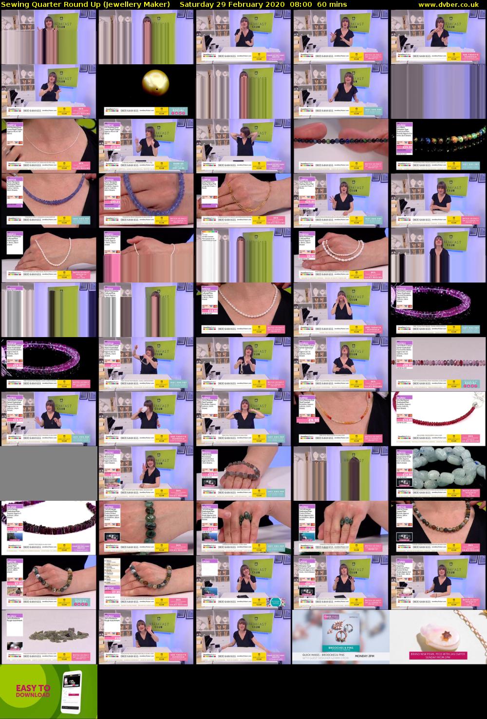 Sewing Quarter Round Up (Jewellery Maker) Saturday 29 February 2020 08:00 - 09:00
