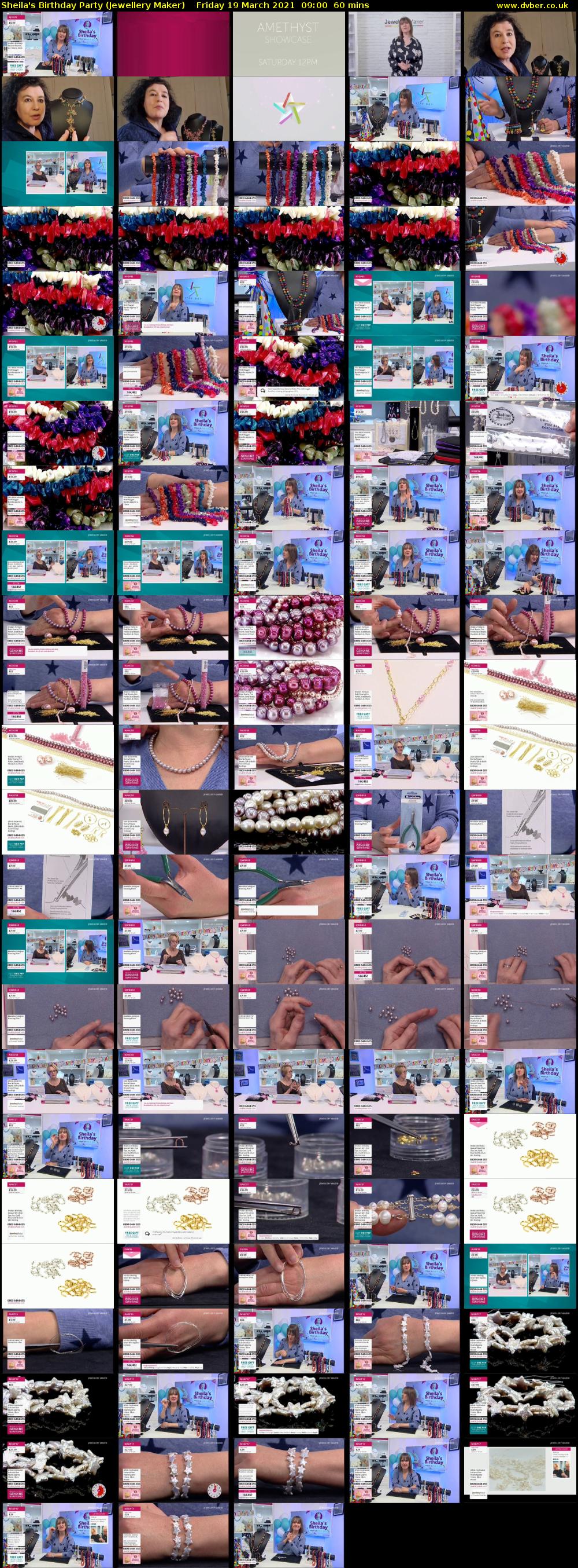 Sheila's Birthday Party (Jewellery Maker) Friday 19 March 2021 09:00 - 10:00
