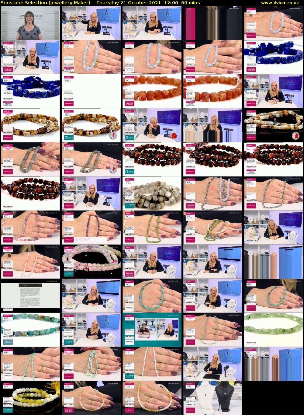 Sunstone Selection (Jewellery Maker) Thursday 21 October 2021 12:00 - 13:00