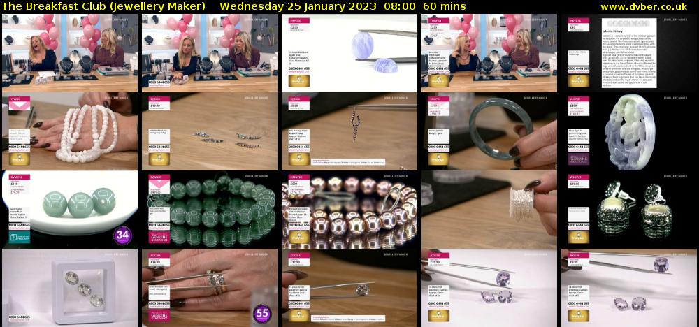 The Breakfast Club (Jewellery Maker) Wednesday 25 January 2023 08:00 - 09:00