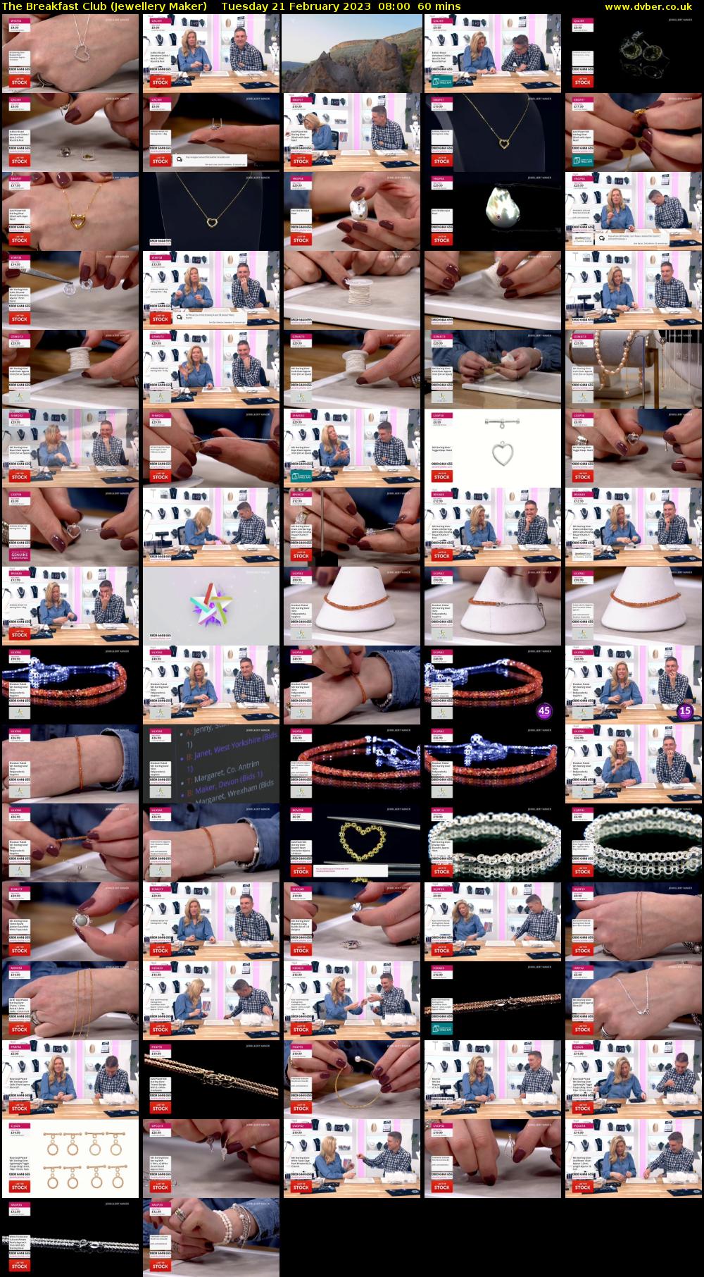 The Breakfast Club (Jewellery Maker) Tuesday 21 February 2023 08:00 - 09:00