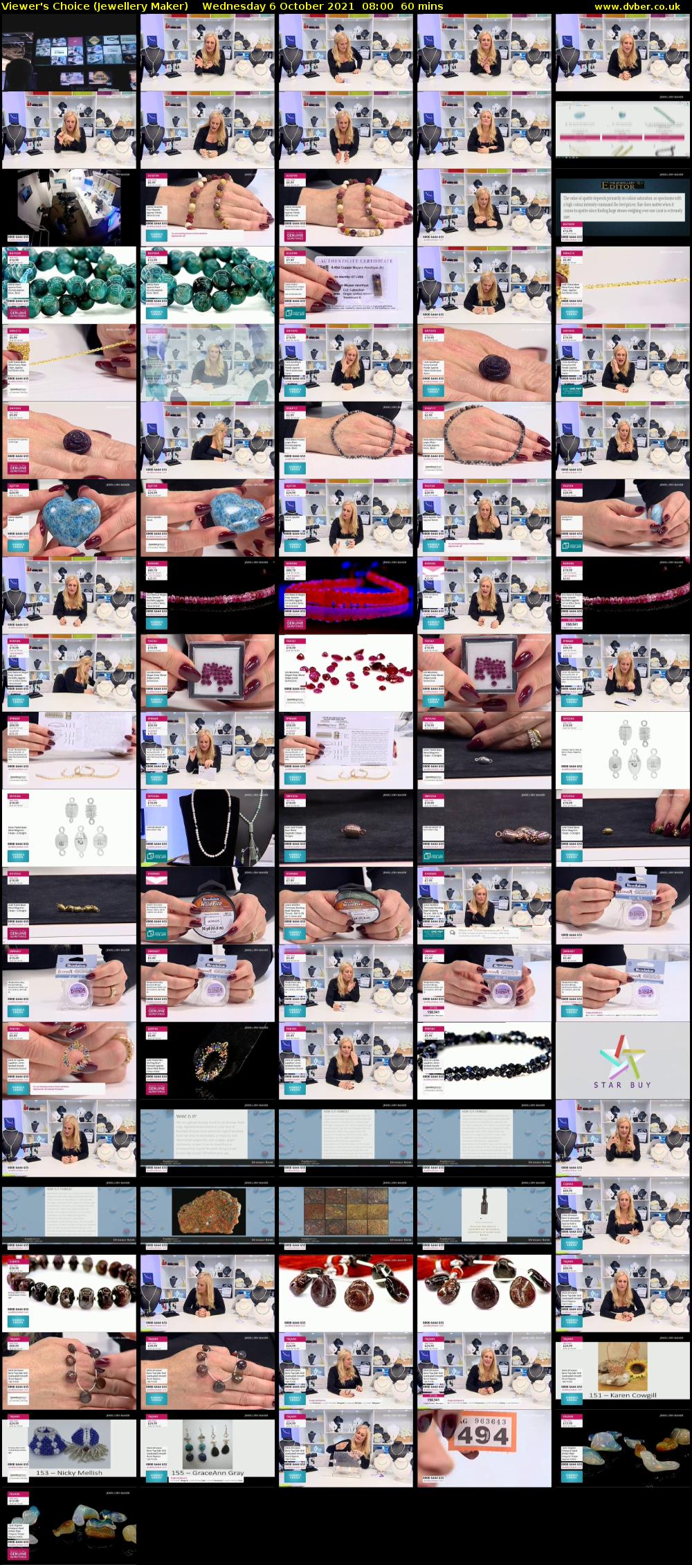 Viewer's Choice (Jewellery Maker) Wednesday 6 October 2021 08:00 - 09:00