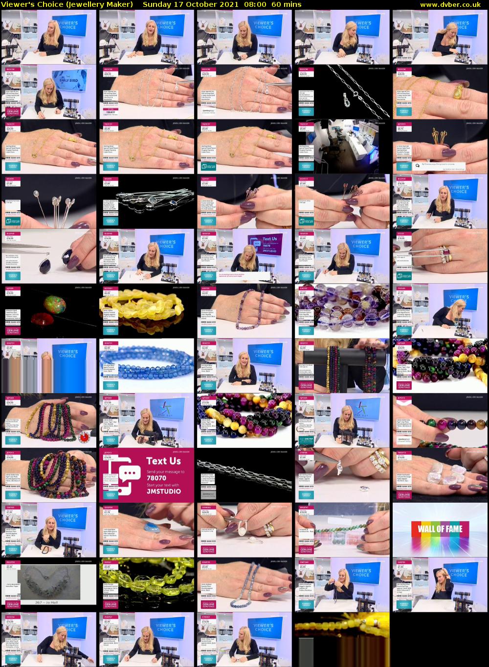 Viewer's Choice (Jewellery Maker) Sunday 17 October 2021 08:00 - 09:00