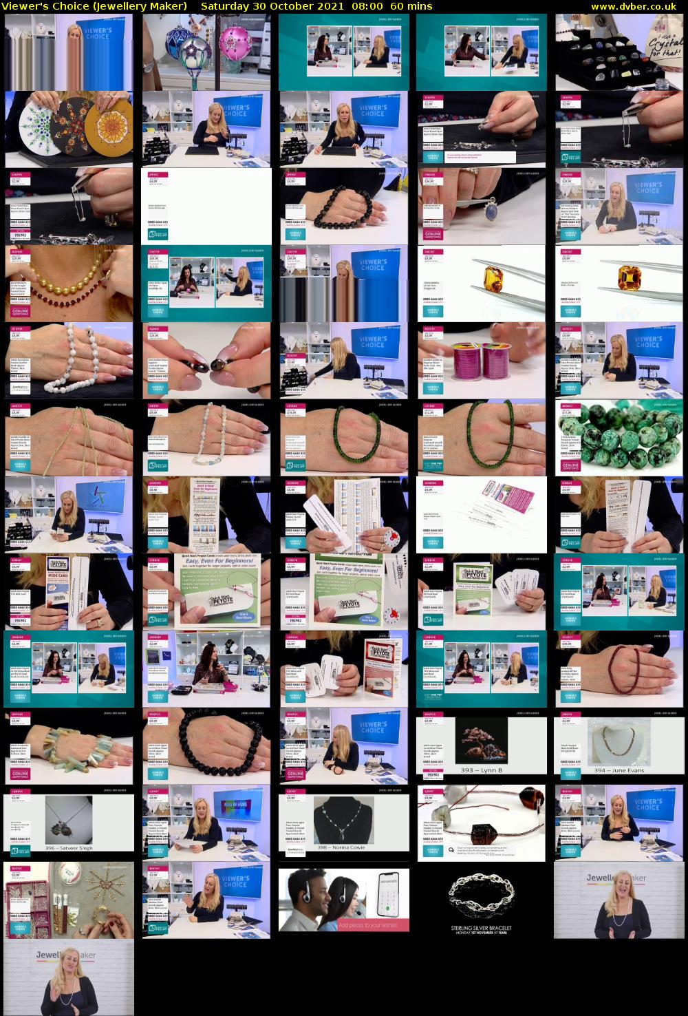 Viewer's Choice (Jewellery Maker) Saturday 30 October 2021 08:00 - 09:00