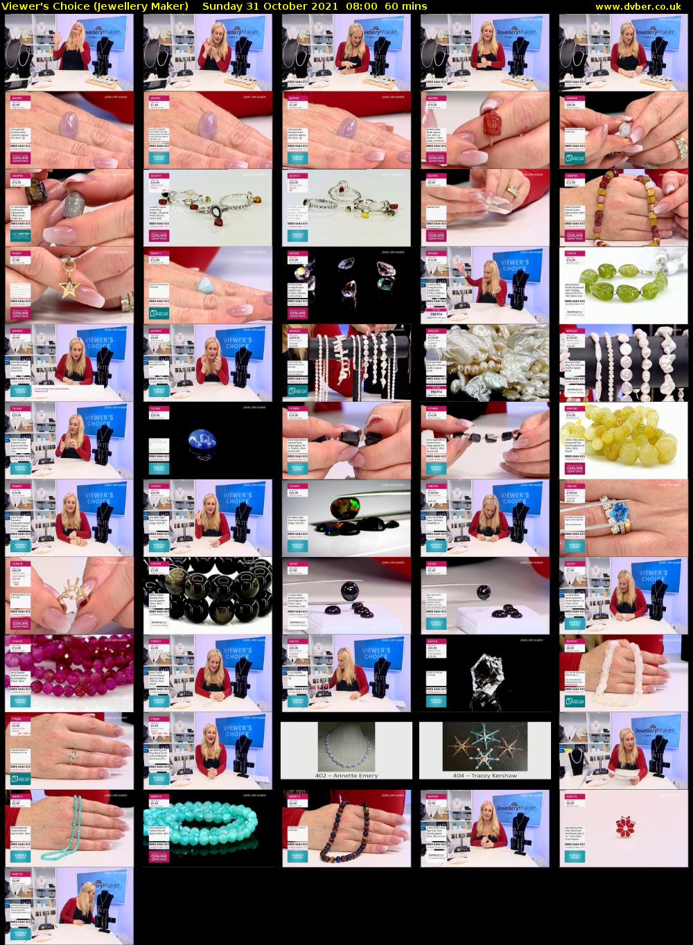 Viewer's Choice (Jewellery Maker) Sunday 31 October 2021 08:00 - 09:00