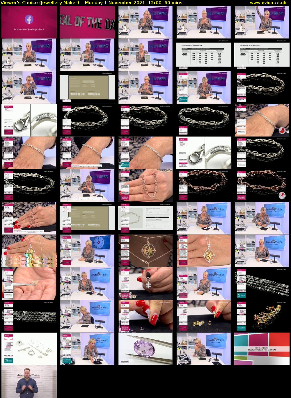 Viewer's Choice (Jewellery Maker) Monday 1 November 2021 12:00 - 13:00
