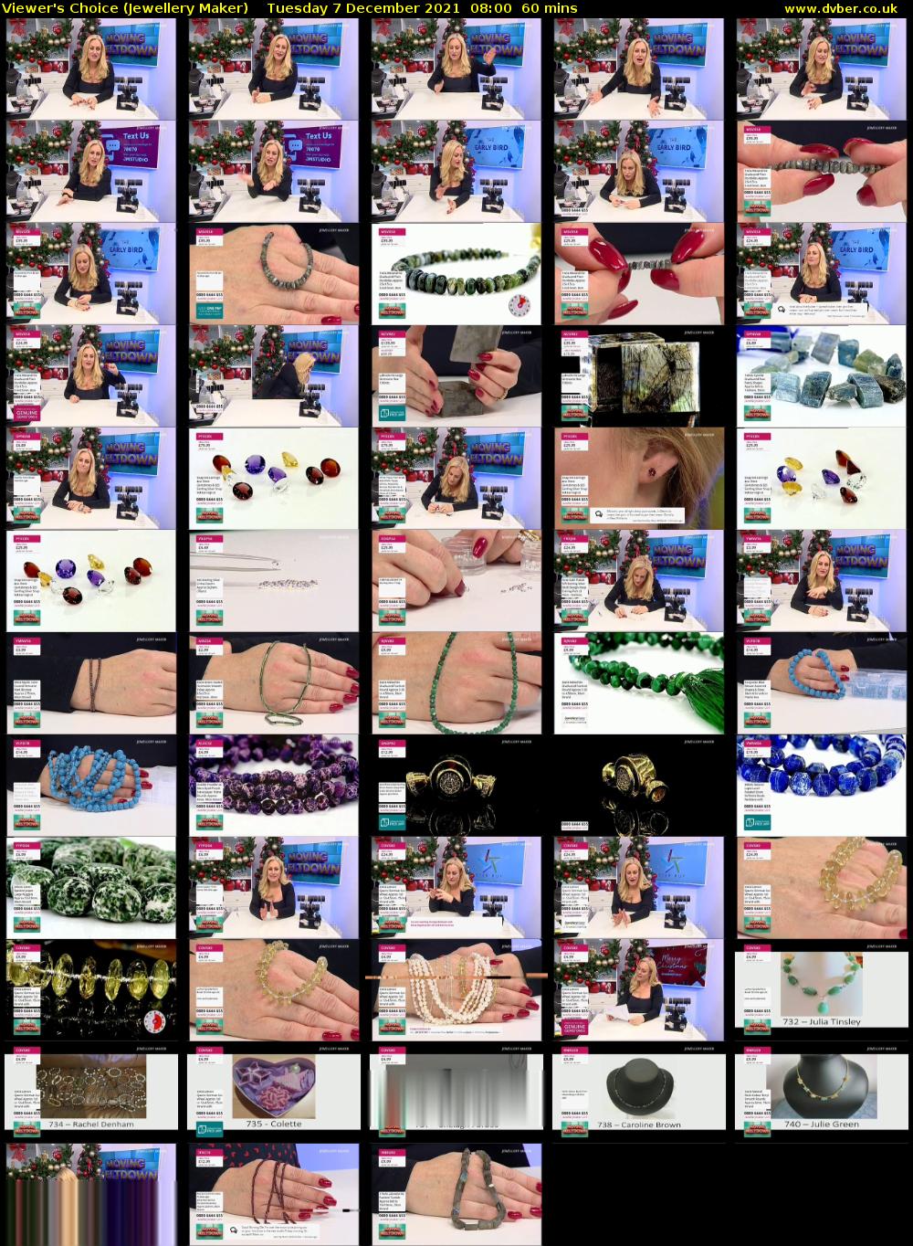 Viewer's Choice (Jewellery Maker) Tuesday 7 December 2021 08:00 - 09:00