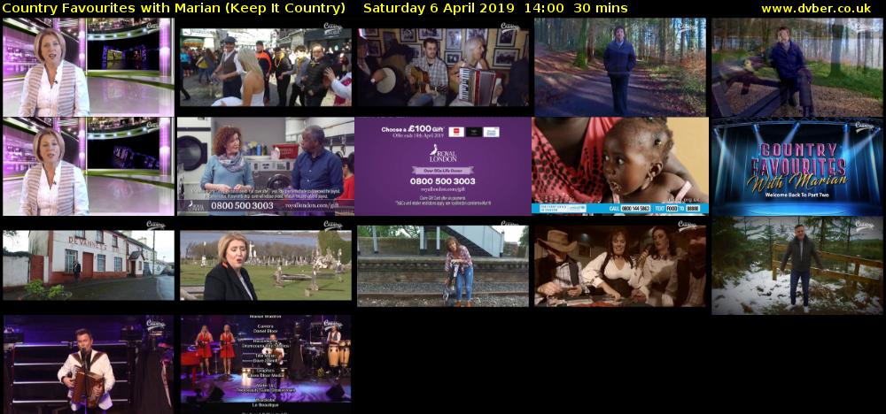 Country Favourites with Marian (Keep It Country) Saturday 6 April 2019 14:00 - 14:30
