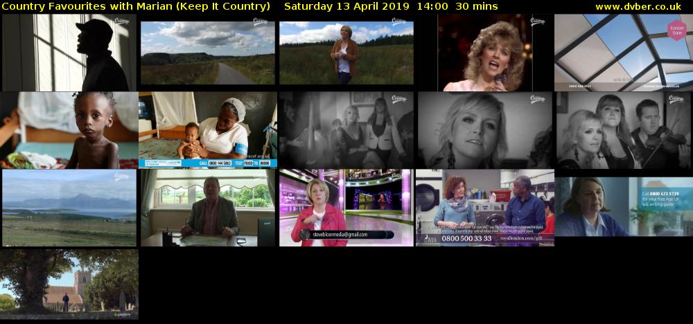 Country Favourites with Marian (Keep It Country) Saturday 13 April 2019 14:00 - 14:30