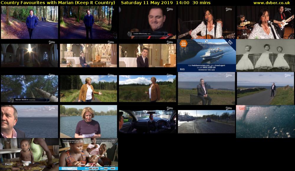 Country Favourites with Marian (Keep It Country) Saturday 11 May 2019 14:00 - 14:30