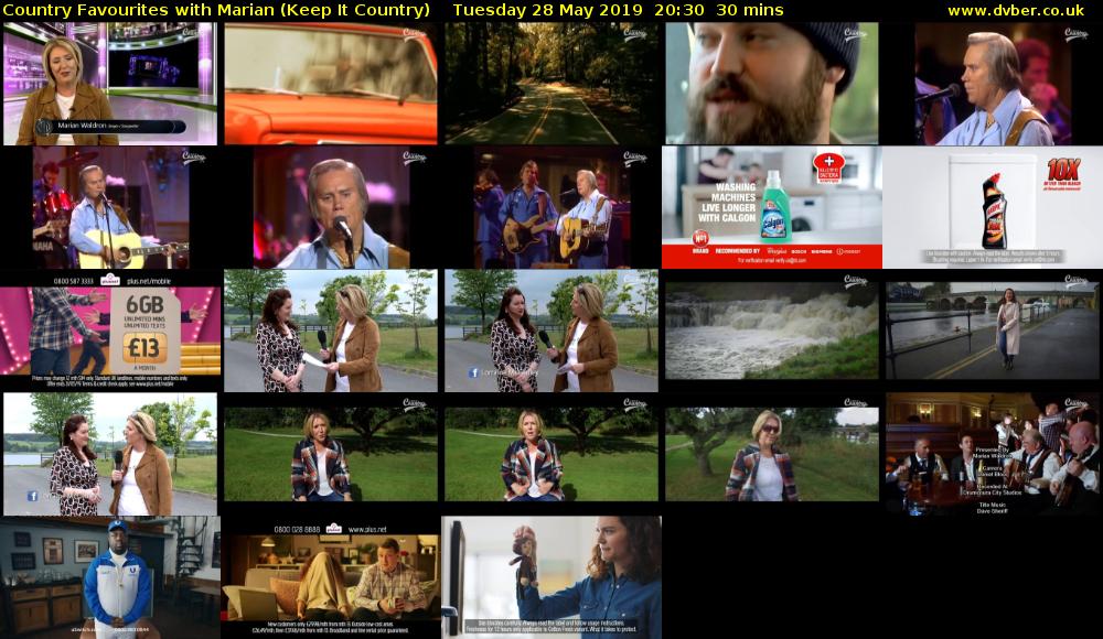 Country Favourites with Marian (Keep It Country) Tuesday 28 May 2019 20:30 - 21:00