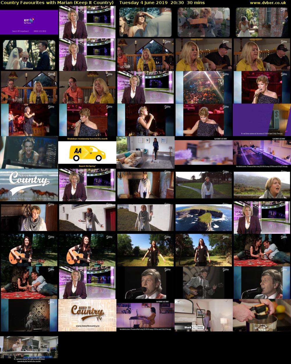 Country Favourites with Marian (Keep It Country) Tuesday 4 June 2019 20:30 - 21:00