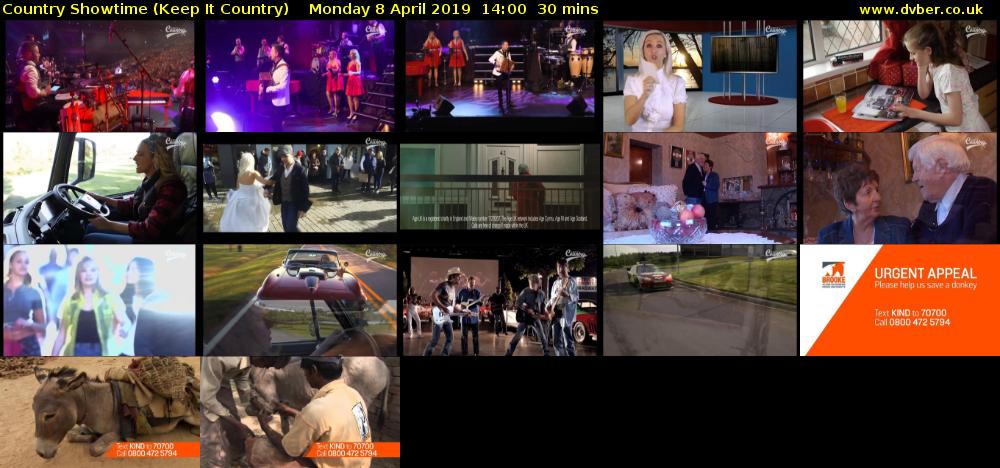 Country Showtime (Keep It Country) Monday 8 April 2019 14:00 - 14:30