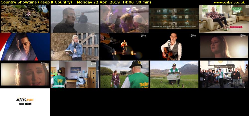 Country Showtime (Keep It Country) Monday 22 April 2019 14:00 - 14:30