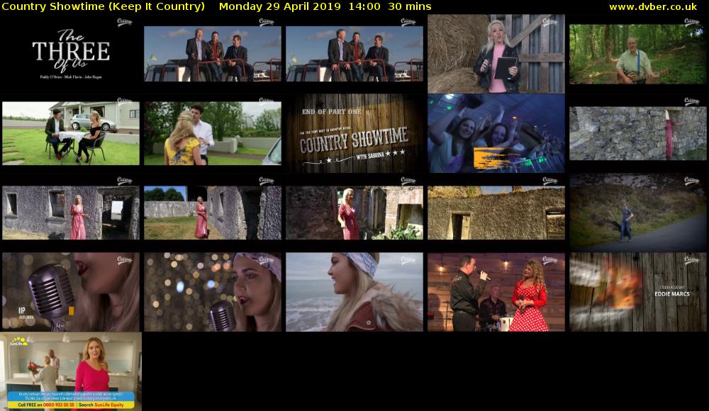 Country Showtime (Keep It Country) Monday 29 April 2019 14:00 - 14:30