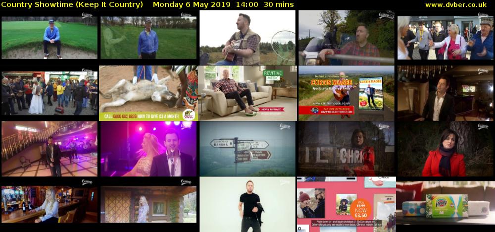 Country Showtime (Keep It Country) Monday 6 May 2019 14:00 - 14:30