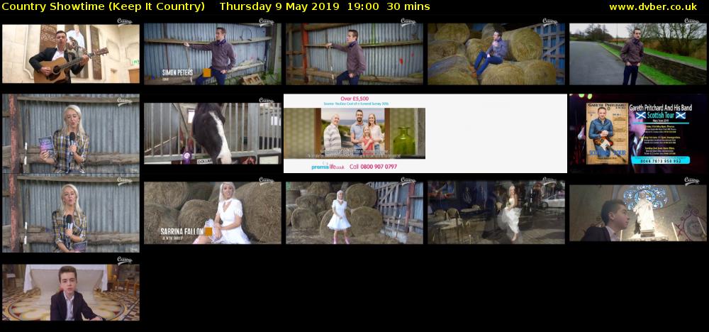 Country Showtime (Keep It Country) Thursday 9 May 2019 19:00 - 19:30