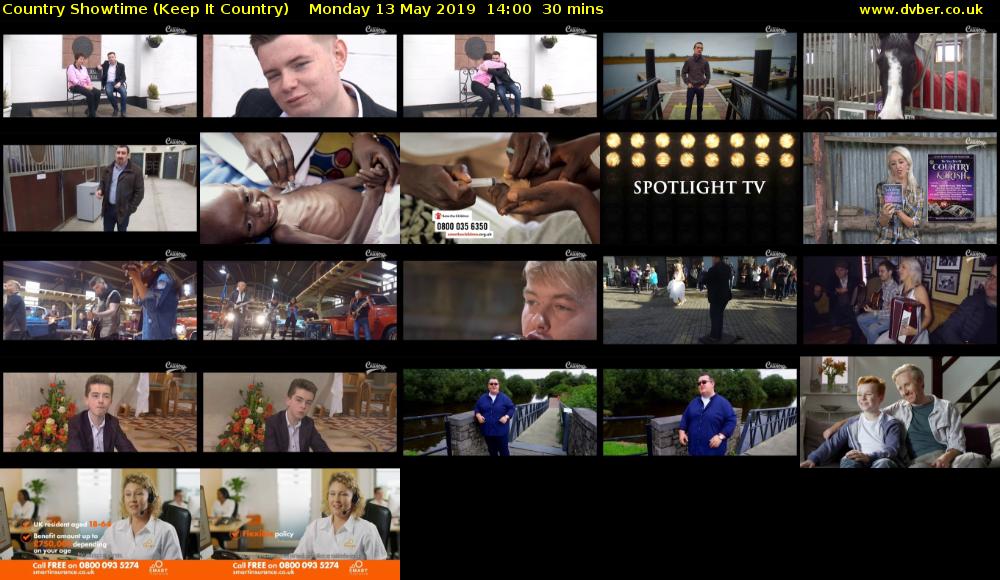 Country Showtime (Keep It Country) Monday 13 May 2019 14:00 - 14:30