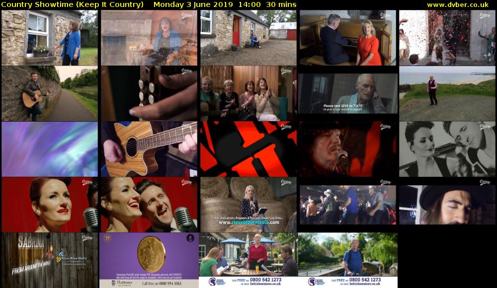 Country Showtime (Keep It Country) Monday 3 June 2019 14:00 - 14:30