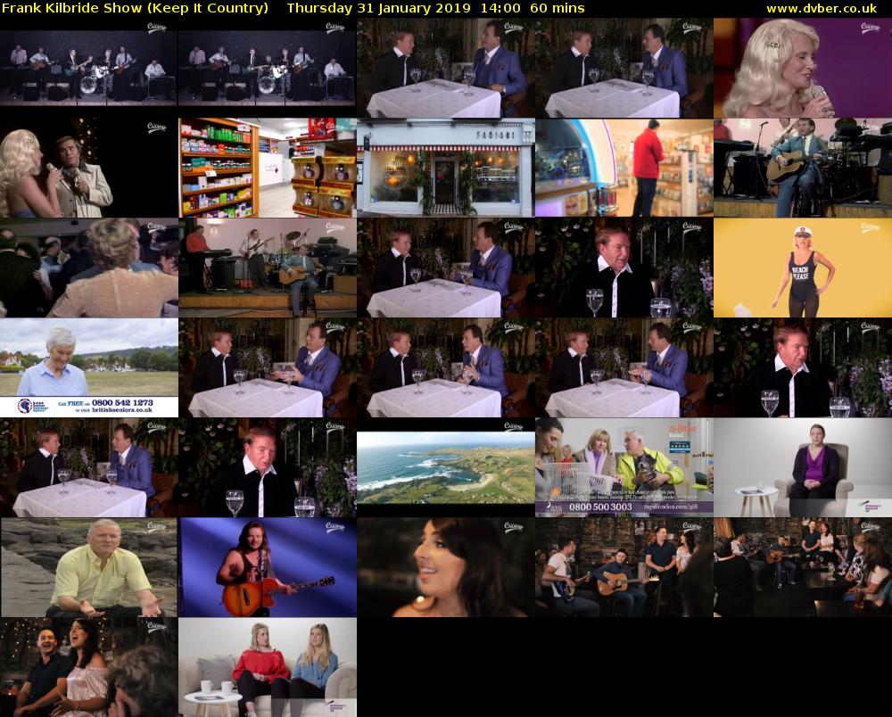 Frank Kilbride Show (Keep It Country) Thursday 31 January 2019 14:00 - 15:00