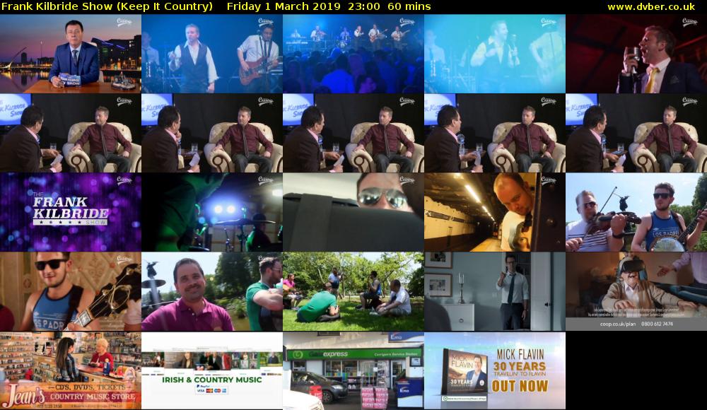 Frank Kilbride Show (Keep It Country) Friday 1 March 2019 23:00 - 00:00
