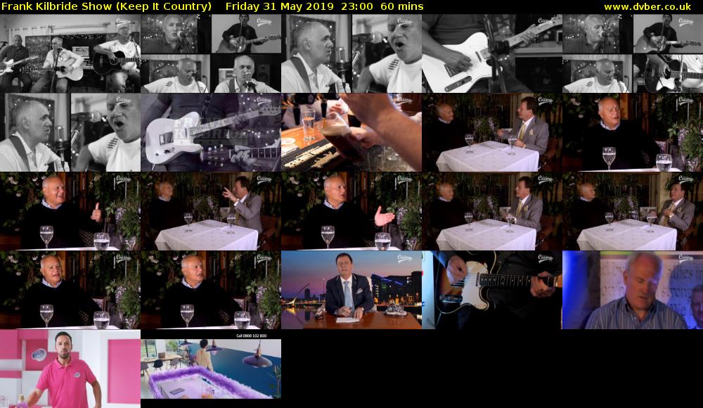 Frank Kilbride Show (Keep It Country) Friday 31 May 2019 23:00 - 00:00