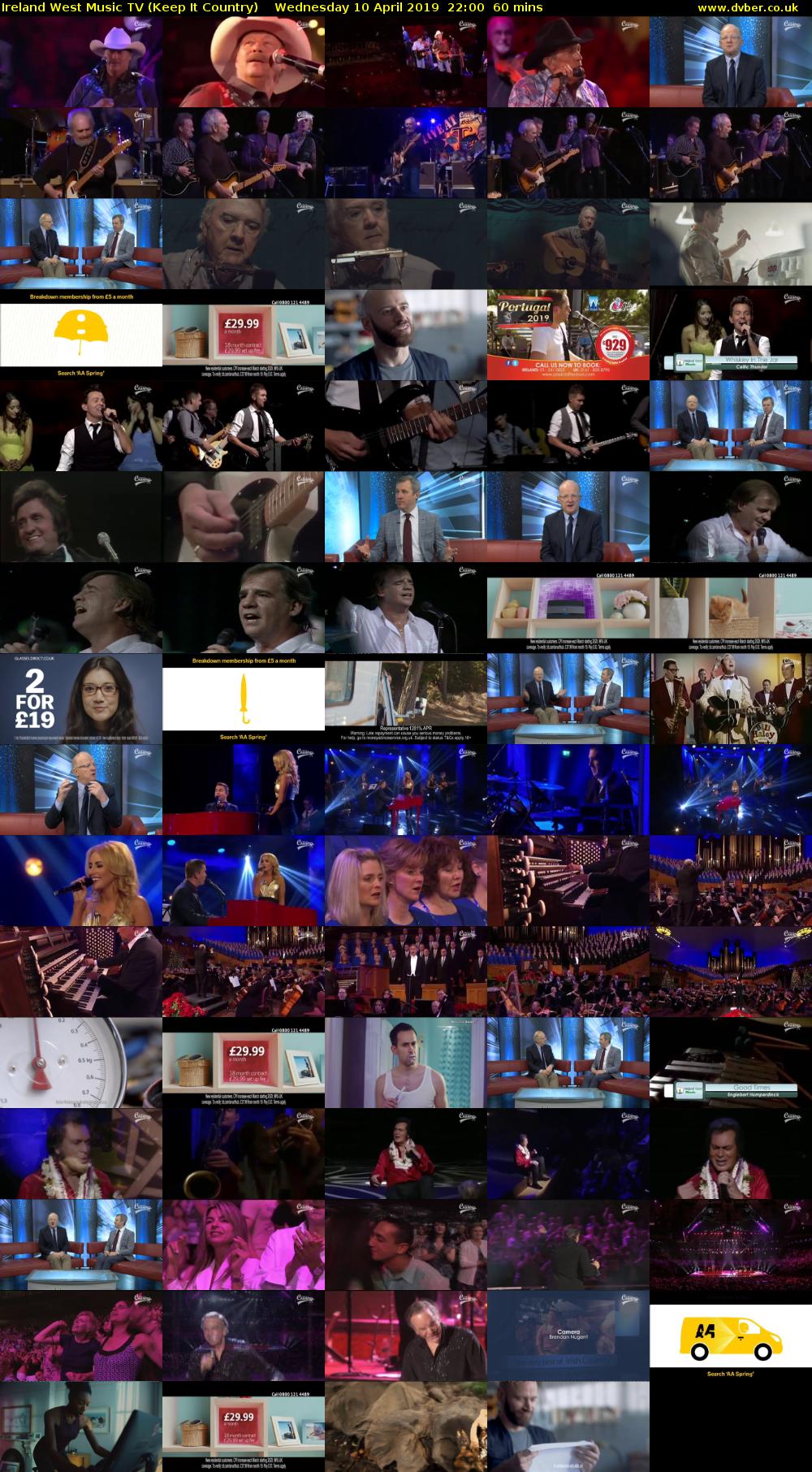 Ireland West Music TV (Keep It Country) Wednesday 10 April 2019 22:00 - 23:00