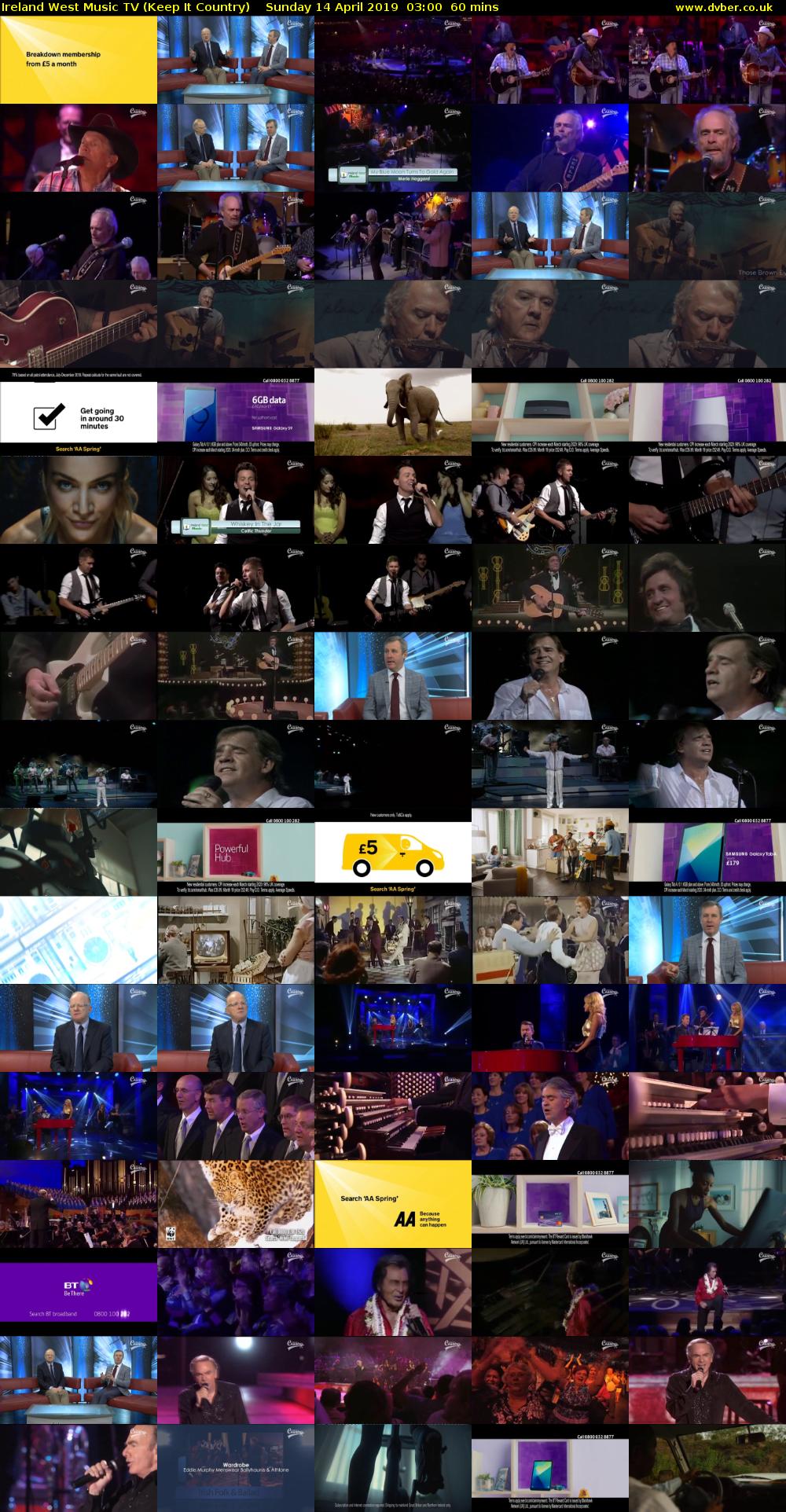 Ireland West Music TV (Keep It Country) Sunday 14 April 2019 03:00 - 04:00
