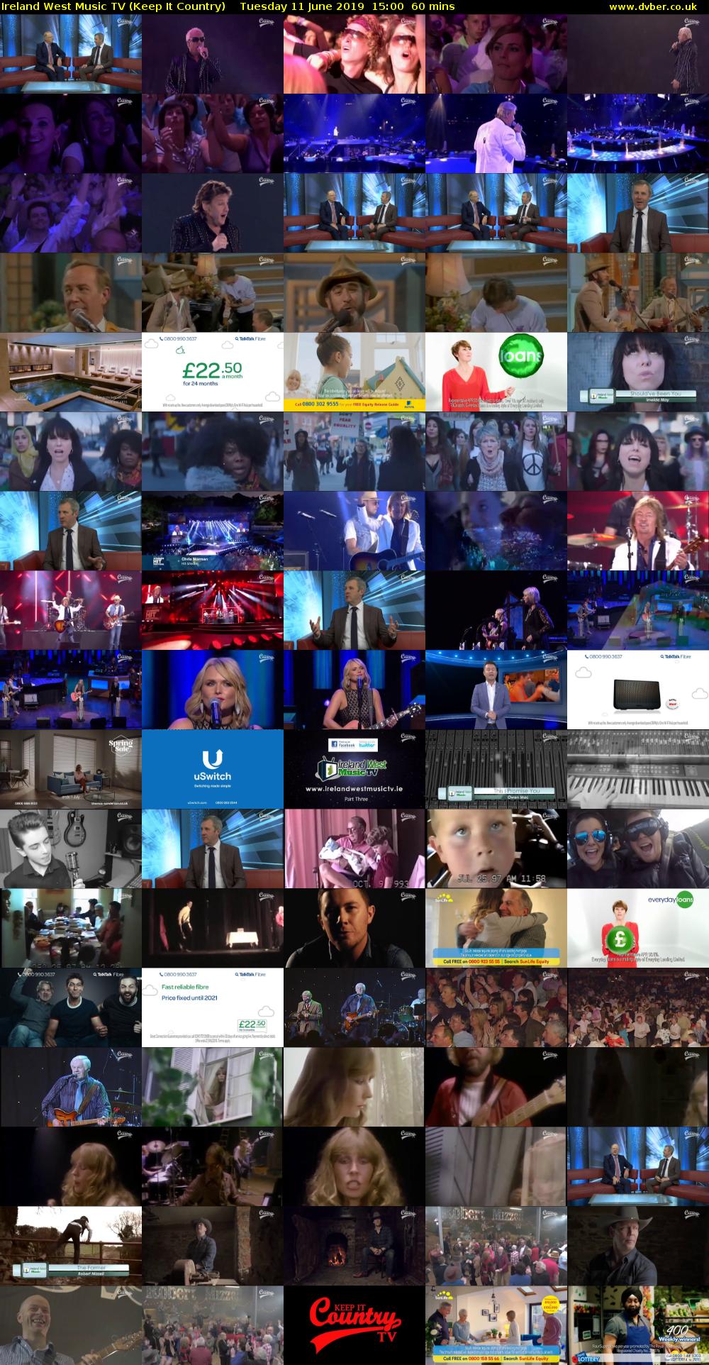 Ireland West Music TV (Keep It Country) Tuesday 11 June 2019 15:00 - 16:00